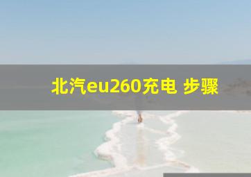 北汽eu260充电 步骤